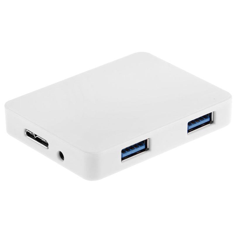 4-Port Usb 3.0 Hub + 60Cm Cable Fast Data Transfer - Black