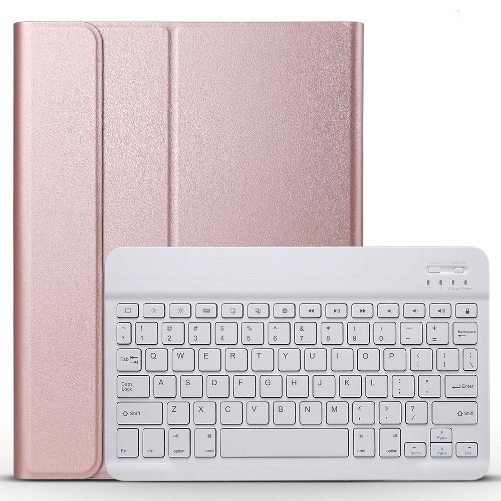 Bluetooth Keyboard & Leather Tablet Case For Ipad Pro 11 Detachable Brushed Texture Horizontal Flip Holder - Black