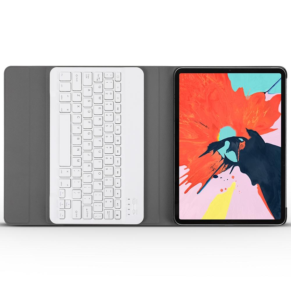 Bluetooth Keyboard & Leather Tablet Case For Ipad Pro 11 Detachable Brushed Texture Horizontal Flip Holder - Black
