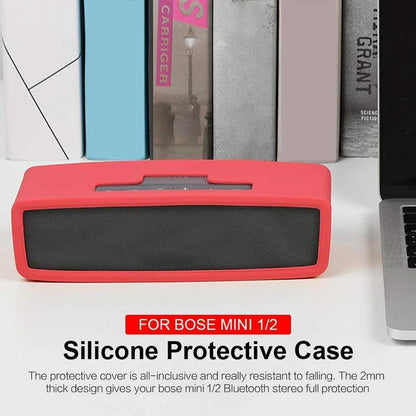 Shockproof Soft Silicone Case for Bose Soundlink Mini 1 / 2 Bluetooth Speaker - Black