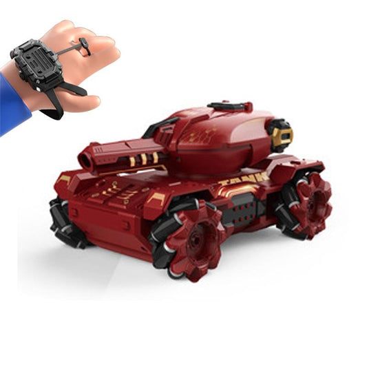 Stunt Water Bomb Battle Armor Rc Car - 2.4g Dual Control - Red - Dual Control