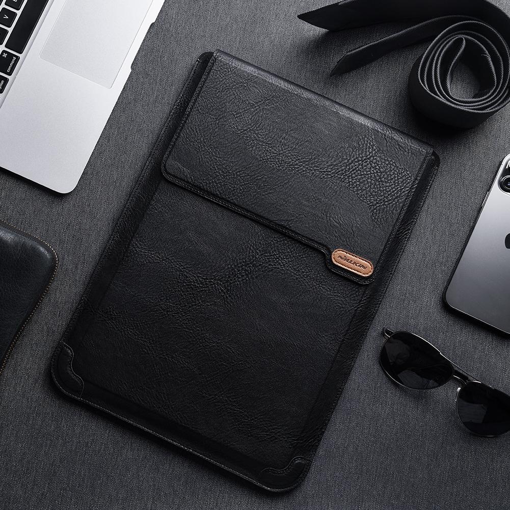 16.0 Inch Water Wave Texture Laptop Sleeve - Versatile Design - Brown