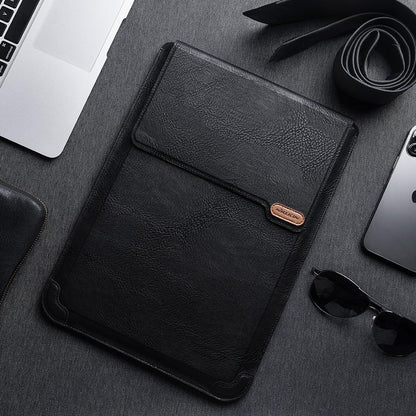16.0 Inch Water Wave Texture Laptop Sleeve - Versatile Design - Brown