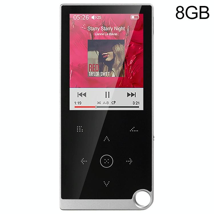 2.4 Inch Touch Mp4 / Mp3 Player 8Gb Memory E Book / Alarm / Timer No Bluetooth - Blue
