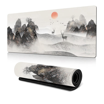 Cherry Blossom Ink Painting Mouse Pad Non Slip - Pattern 3 - 300X700X2Mm