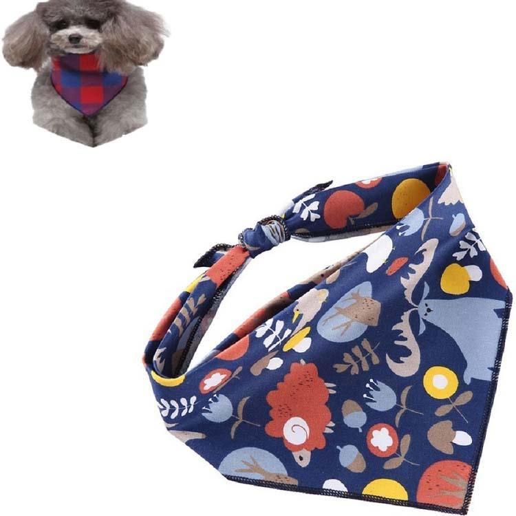Cotton Cartoon Print Pet Saliva Towel - Size L 73X50X50Cm - Sjj24 Christmas Elk
