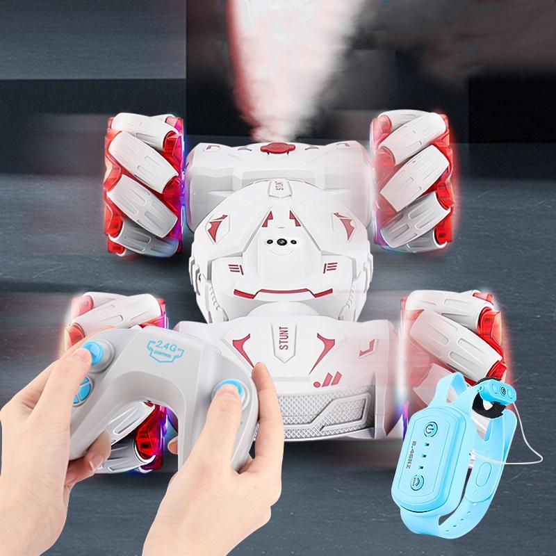 2.4g Dual Rc Torsion Stunt Car with Remote Control - Blue
