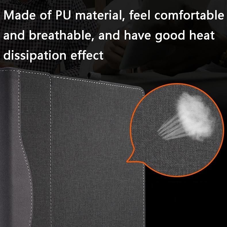 Protective Leather Laptop Case - Anti-Fall - Black - For Lenovo Thinkpad E15 Gen 3