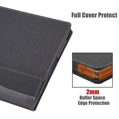 Shockproof Leather Laptop Case - Protective - Dark Blue - For Hp Envy X360 14 Inch 14-Fc