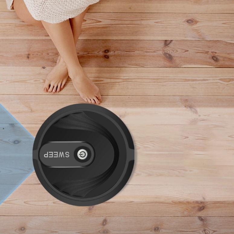 Efficient Household Hair Cleaner - Smart Sweeping Robot - White