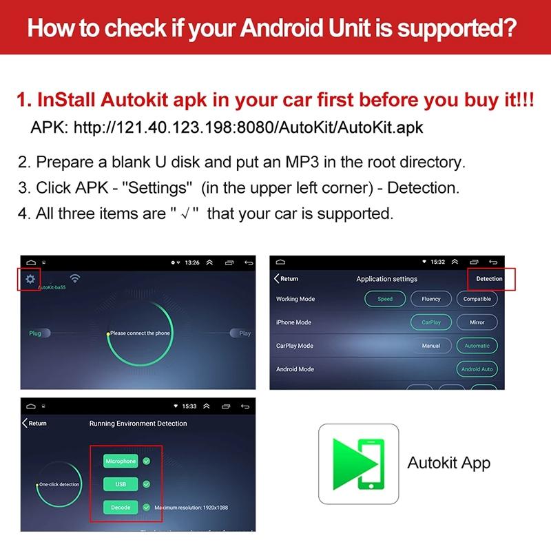 Wireless Carplay Adapter For Android / Apple - Usb Bluetooth Module