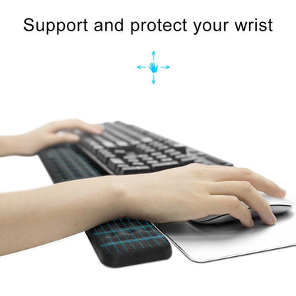 Memory Foam Keyboard Wrist Rest & Mouse Pad - Black