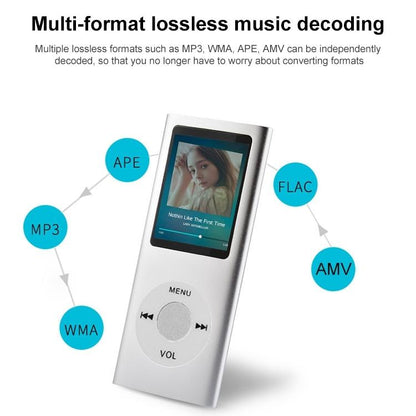 1.8 Inch Metal Mp4 Player + 16G Tf Card + Earphone + Cable - Green - With Earphone+Cable