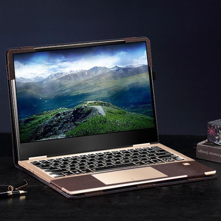 Yoga 720-15 Laptop Leather Case - Protective - Business Brown
