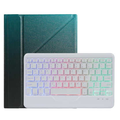 Bluetooth Keyboard Leather Case For Ipad Pro 11 With Holder & Pen Slot - Gradient Rainbow