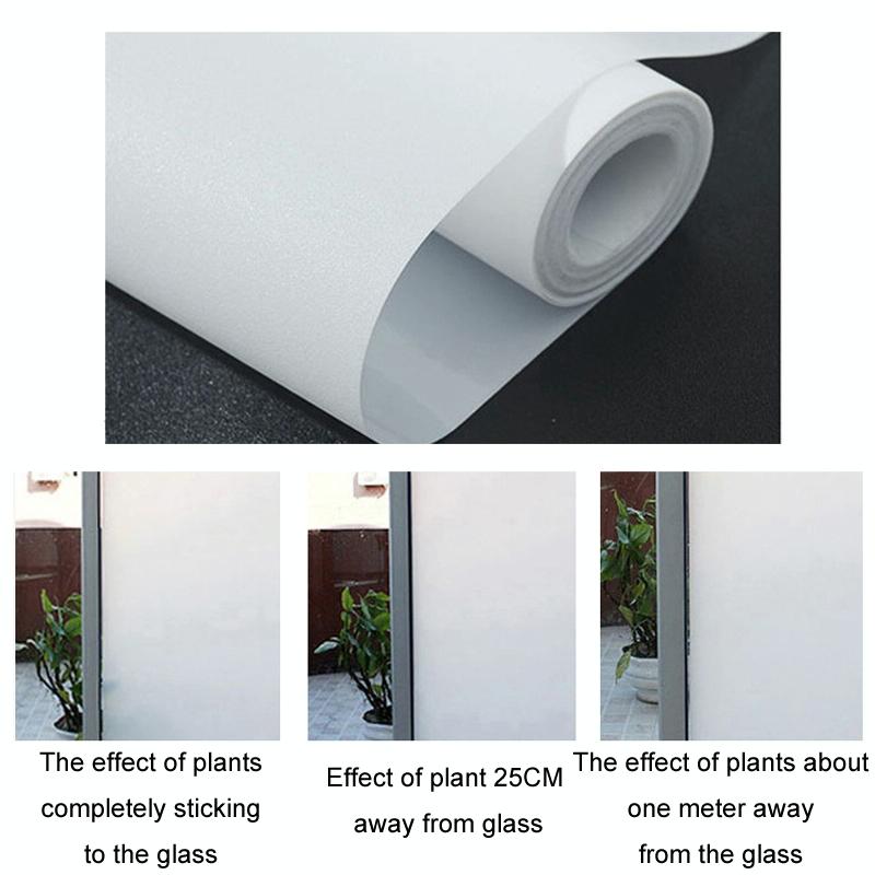 30cm Wide Electrostatic Frosted Window Film for Thermal Insulation - Glue-Free White Matte - 45Cm Wide/Meter