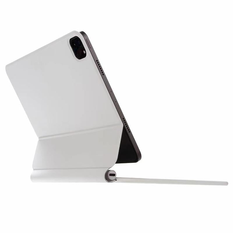 Bluetooth Keyboard Leather Case With Touch Pad - Bp129 - White