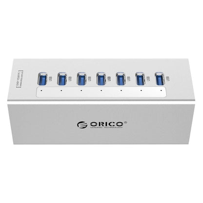 7-Port Aluminum Usb 3.0 Hub For Laptops - Black
