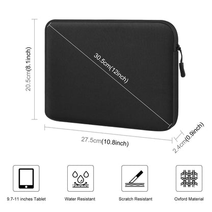 11 Tablet Sleeve Briefcase for 9.7-11.0 Tablets - Zipper Closure - Black