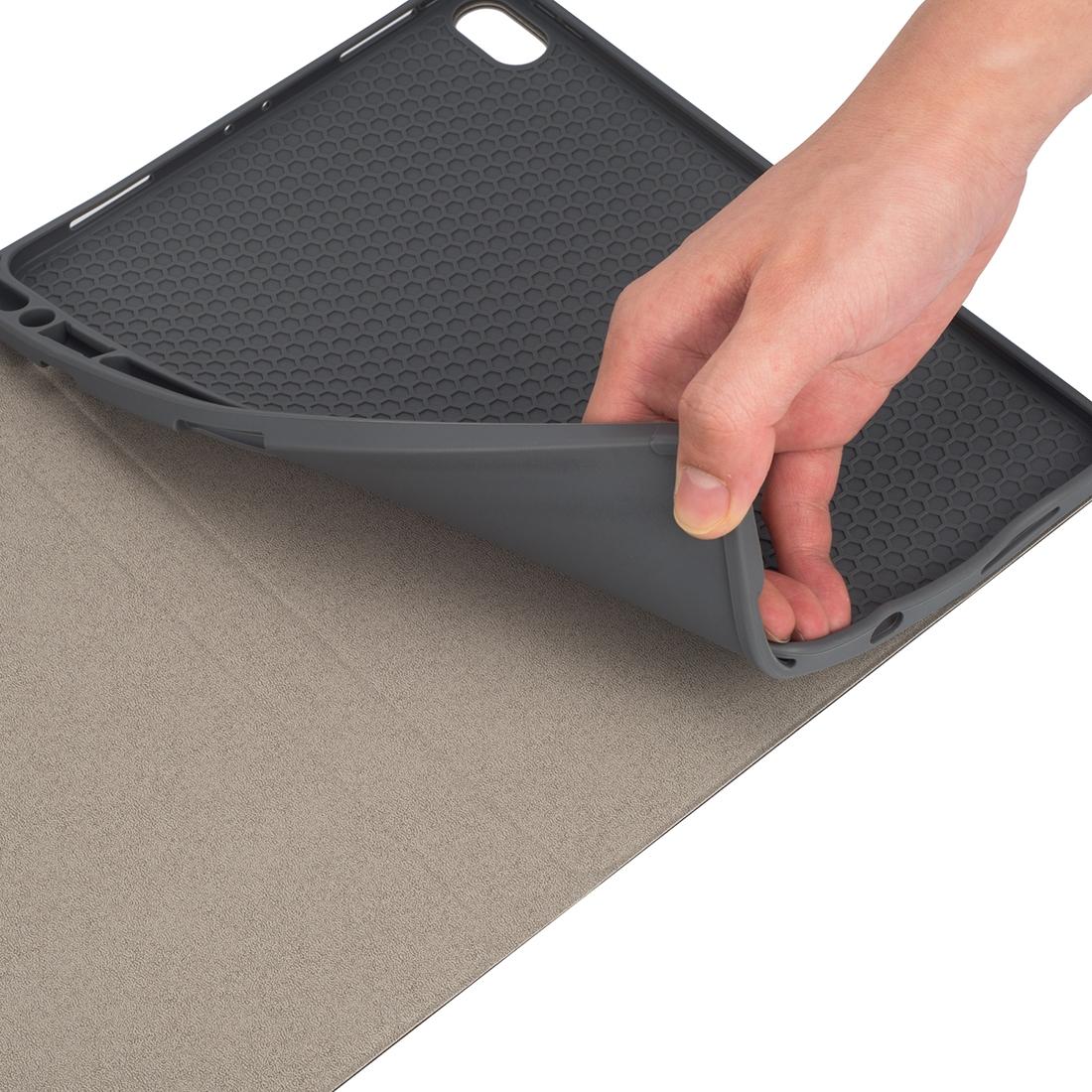 Silk Texture Bluetooth Keyboard Case For Ipad Pro 11 With Pen Slot & Stand Function - Black