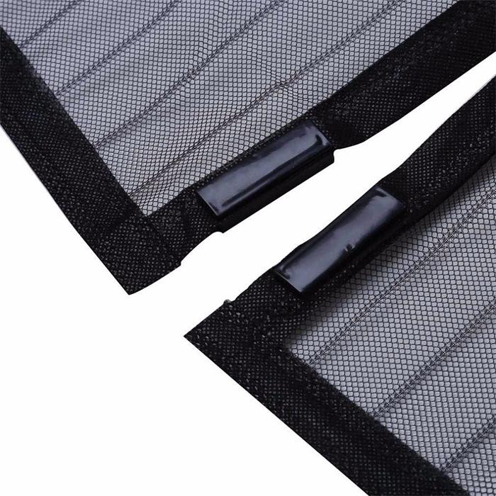 190x100cm Magnetic Mosquito-proof Screen Door Curtain - Magic Mesh - Black