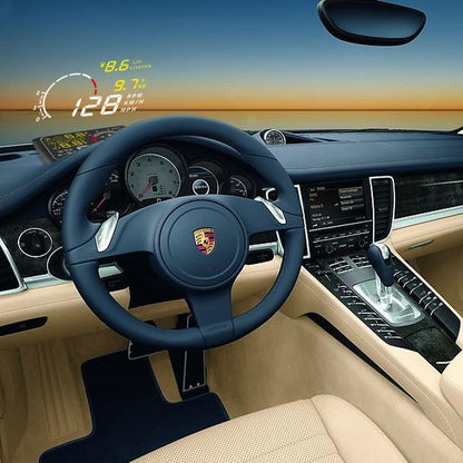 5.5 Inch Bluetooth Car Hud System Speed Fuel Alarm Black