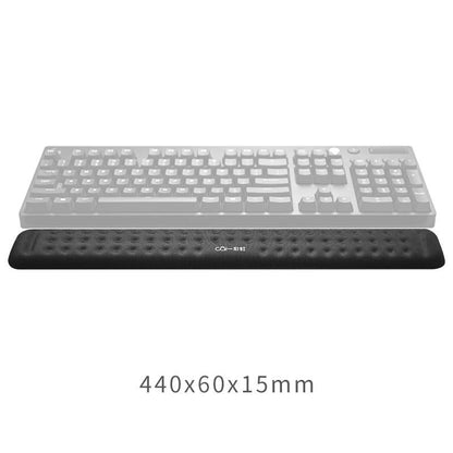 Memory Foam Keyboard Wrist Rest & Mouse Pad - Black