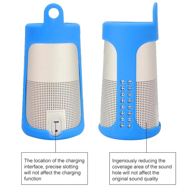 Shockproof Silicone Case for Bose Soundlink Revolve Speaker - Black