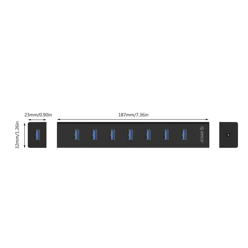 7-Port Usb 3.0 Desktop Hub With 1M Cable