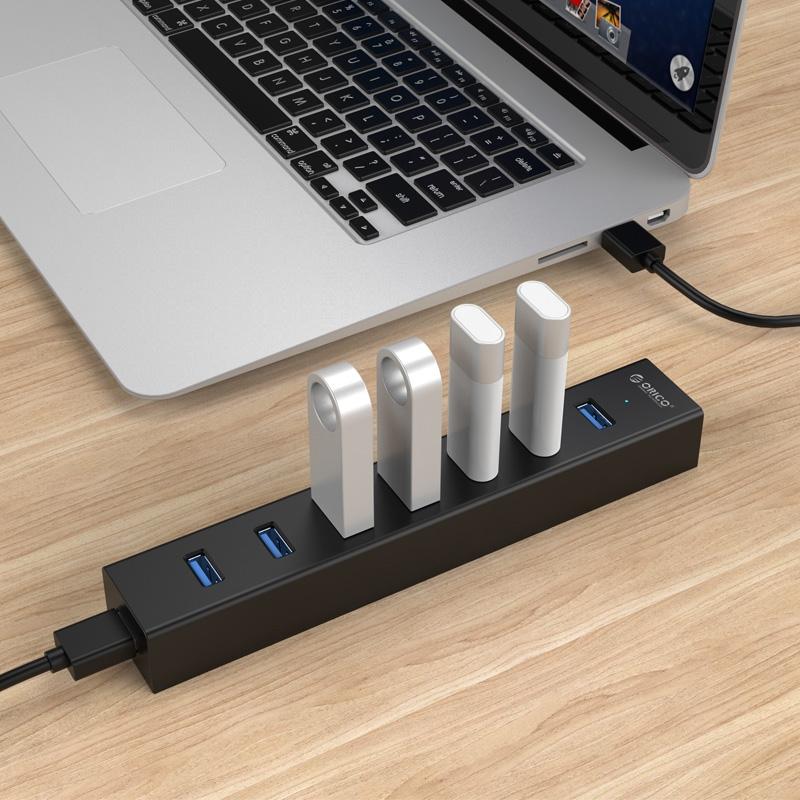 7-Port Usb 3.0 Desktop Hub With 1M Cable