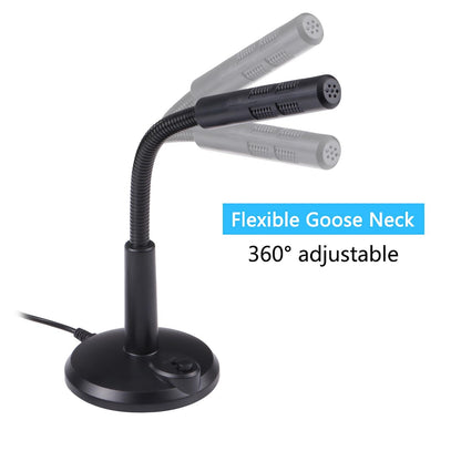 Usb Computer Microphone - Plug And Play - Black