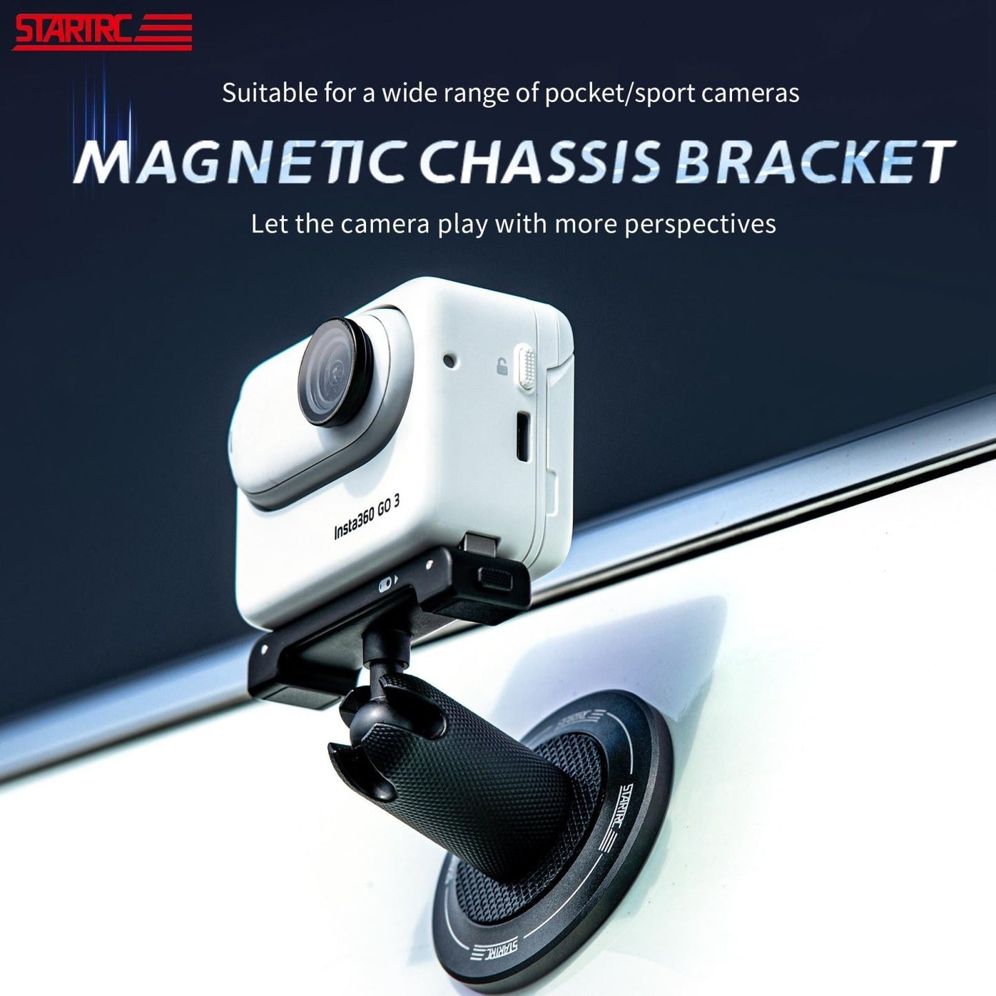 Universal 1 / 4 Metal Mount With Magnetic Base