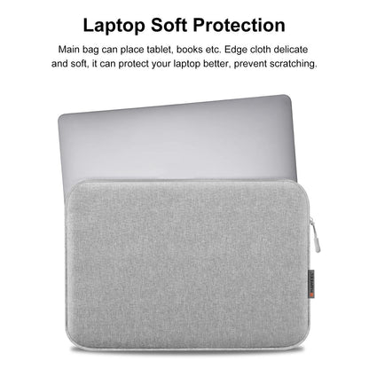 14-15 Inch Laptop Sleeve Briefcase Bag with Zipper - Black