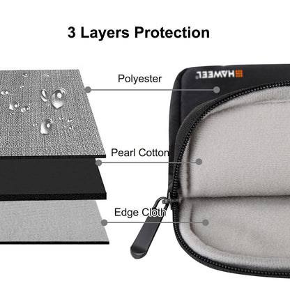 15 Inch Laptop Sleeve Case with Zipper for Macbook Samsung Sony Dell Alienware Chuwi Asus Hp - Black