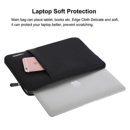 15 Inch Laptop Sleeve Case with Zipper for Macbook Samsung Sony Dell Alienware Chuwi Asus Hp - Black