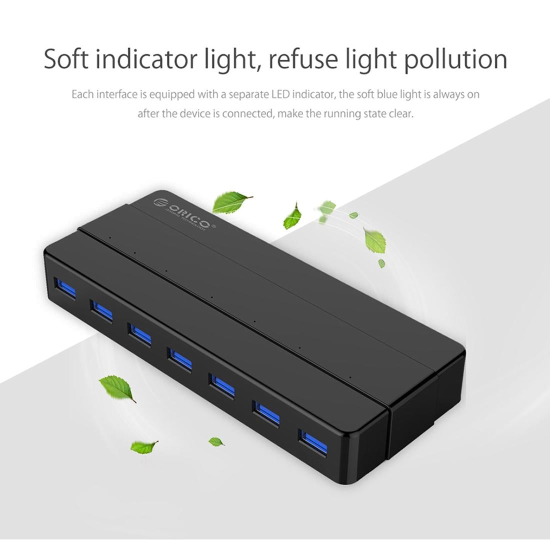 7-Port Usb 3.0 Desktop Hub With 1M Cable