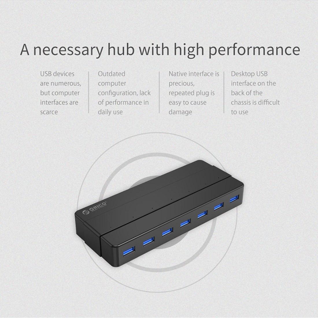 7-Port Usb 3.0 Desktop Hub With 1M Cable