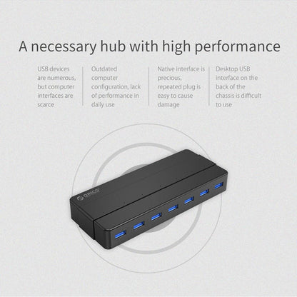 7-Port Usb 3.0 Desktop Hub With 1M Cable