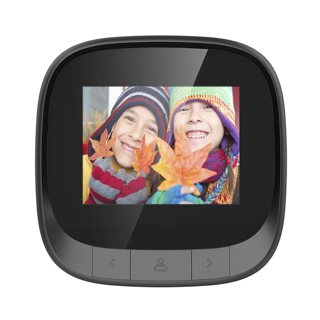 2.4 Tft Screen Digital Door Viewer With Infrared Night Vision & Wide Angle - Black