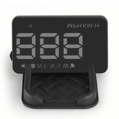3.5 Inch Car Hud With Gps 2 Display Modes Light Sensors Speed & Compass Speed Alarm - Black
