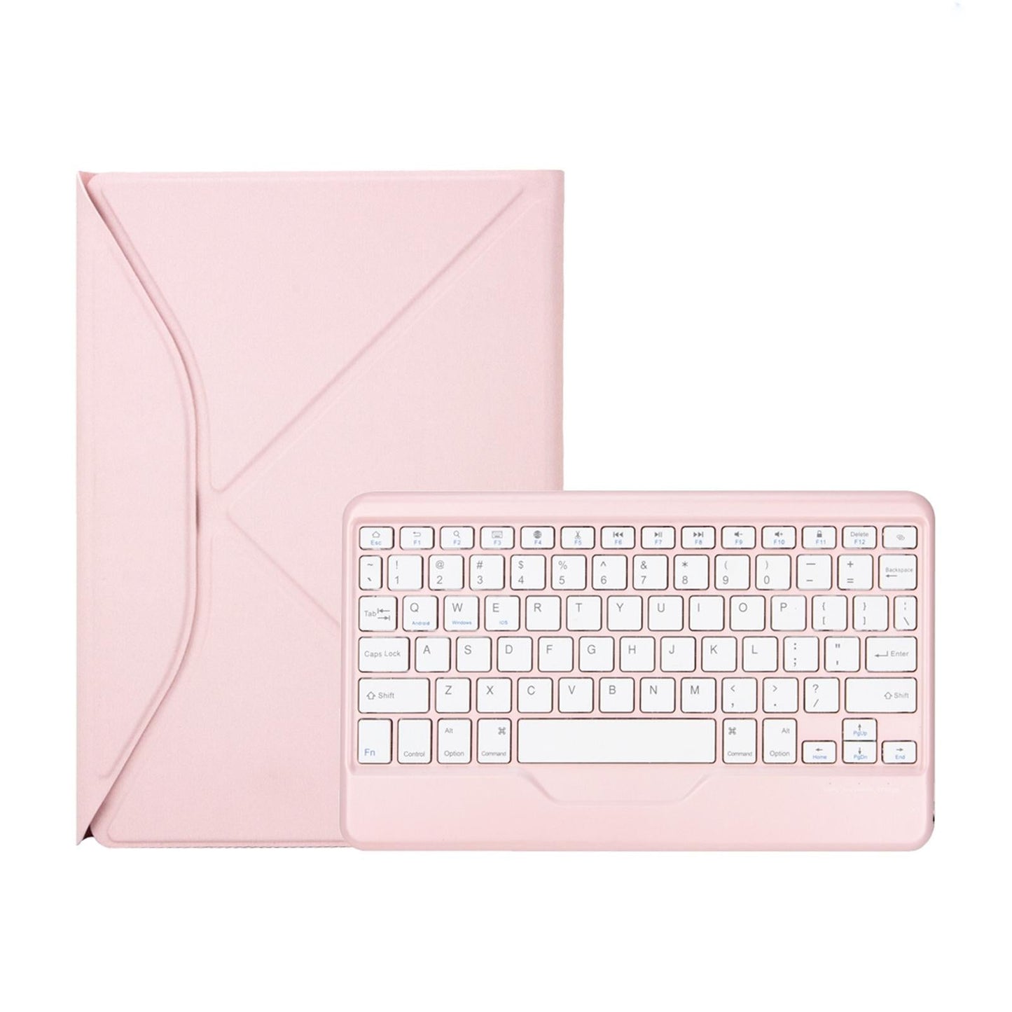 Bluetooth Keyboard Leather Tablet Case With Pen Slot - Black