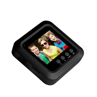 2.4 Screen 2.0Mp Security Camera With Night Vision And Video Recording - No Disturb Peephole Viewer - Black
