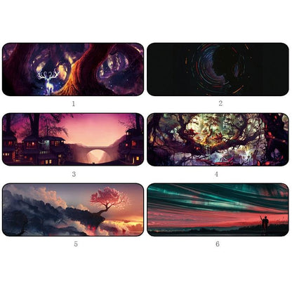 Fantasy Pattern Mouse Pad 400 X 900 X 1.5Mm Hand Painted No Overlock - 2 Silhouettes