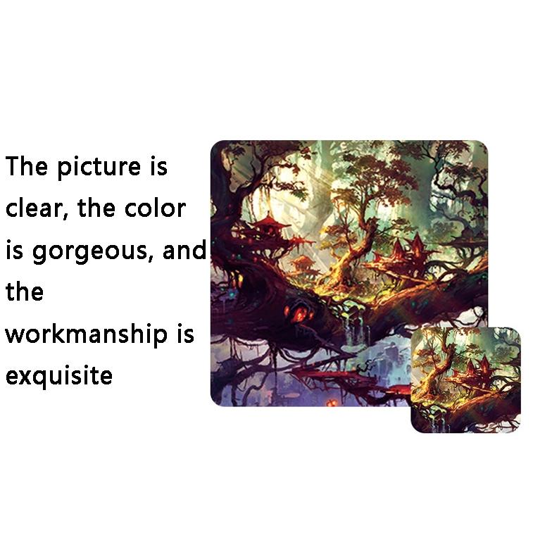 Fantasy Pattern Mouse Pad 400 X 900 X 1.5Mm Hand Painted No Overlock - 2 Silhouettes