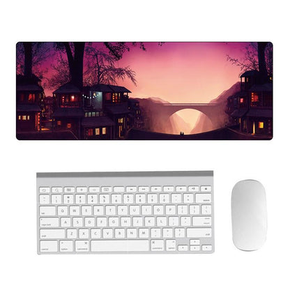 Fantasy Pattern Mouse Pad 400 X 900 X 1.5Mm Hand Painted No Overlock - 2 Silhouettes