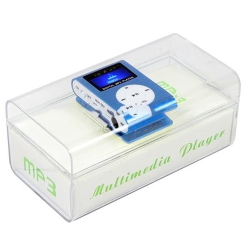 Lcd Mp3 Player With Tf / Micro Sd Slot & Metal Clip - Black
