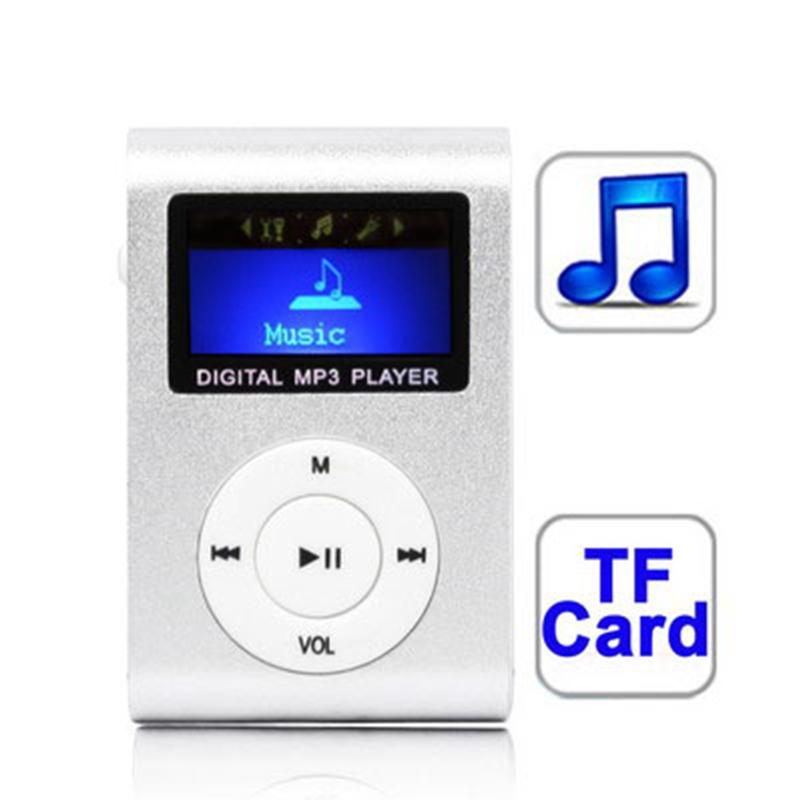 Lcd Mp3 Player With Tf / Micro Sd Slot & Metal Clip - Black