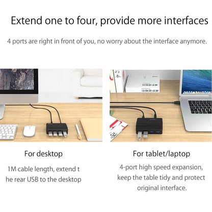 High Speed 4-Port Usb 3.0 Hub With 12V Adapter