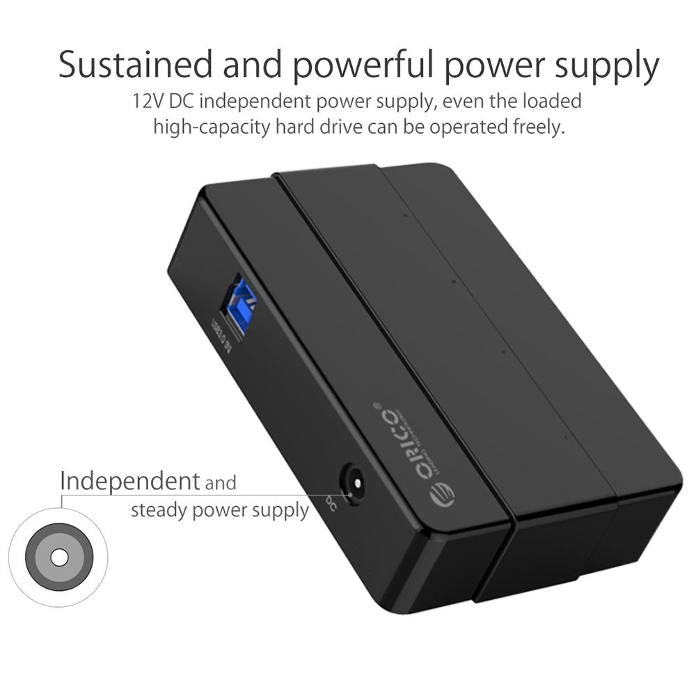 High Speed 4-Port Usb 3.0 Hub With 12V Adapter