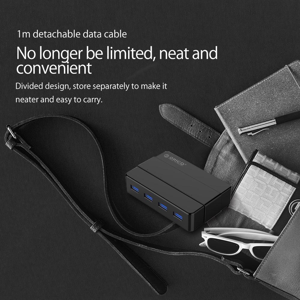 High Speed 4-Port Usb 3.0 Hub With 12V Adapter